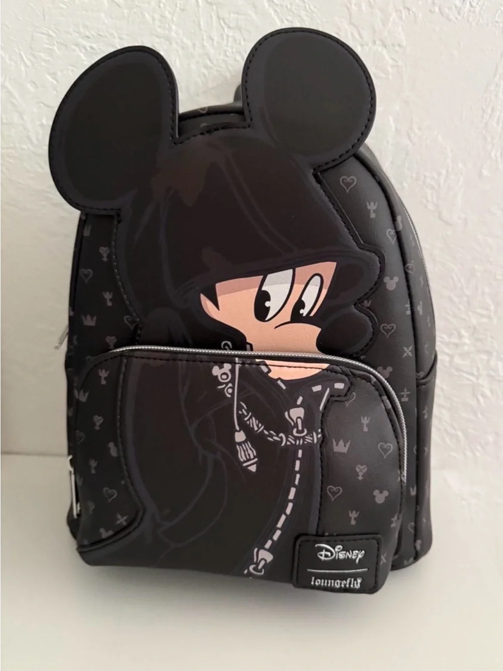 Loungefly Black Mickey Ear Character Mini Backpack